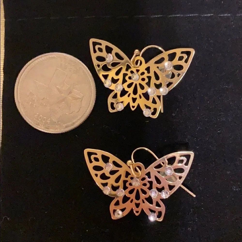 Butterfly dangle earrings  - Picture 3 of 8